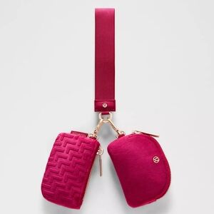 NWT Dual Pouch WristletL Monogram Velvet